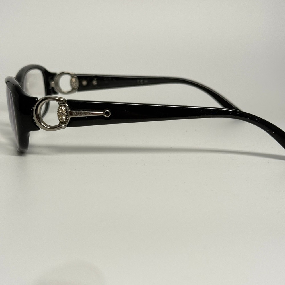 Gucci GG 320 Black Eyeglasses Frames with Crystal Horsebit Detail Italy 22809 - Picture 2 of 8